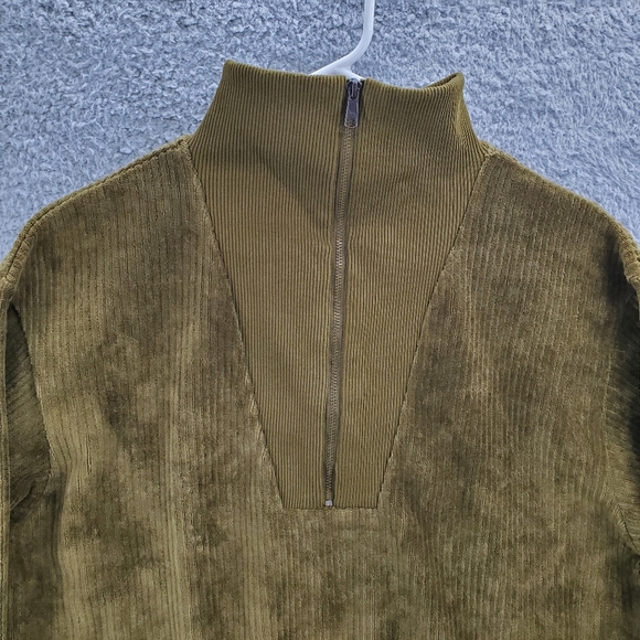 Universal Thread Sweater Ribbed 1/2 Zip Womens Green Size Small NWOT - Picture 3 of 9